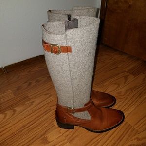 Born Leather & Wool Knee High boots size 9/39
